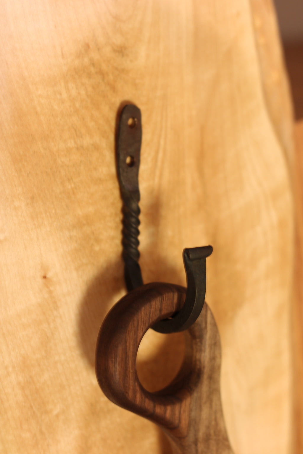 Small Twisted Forged Hook with Curled Tip