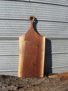 Black Walnut Charcuterie Board with Handle #3.  Back pictured.