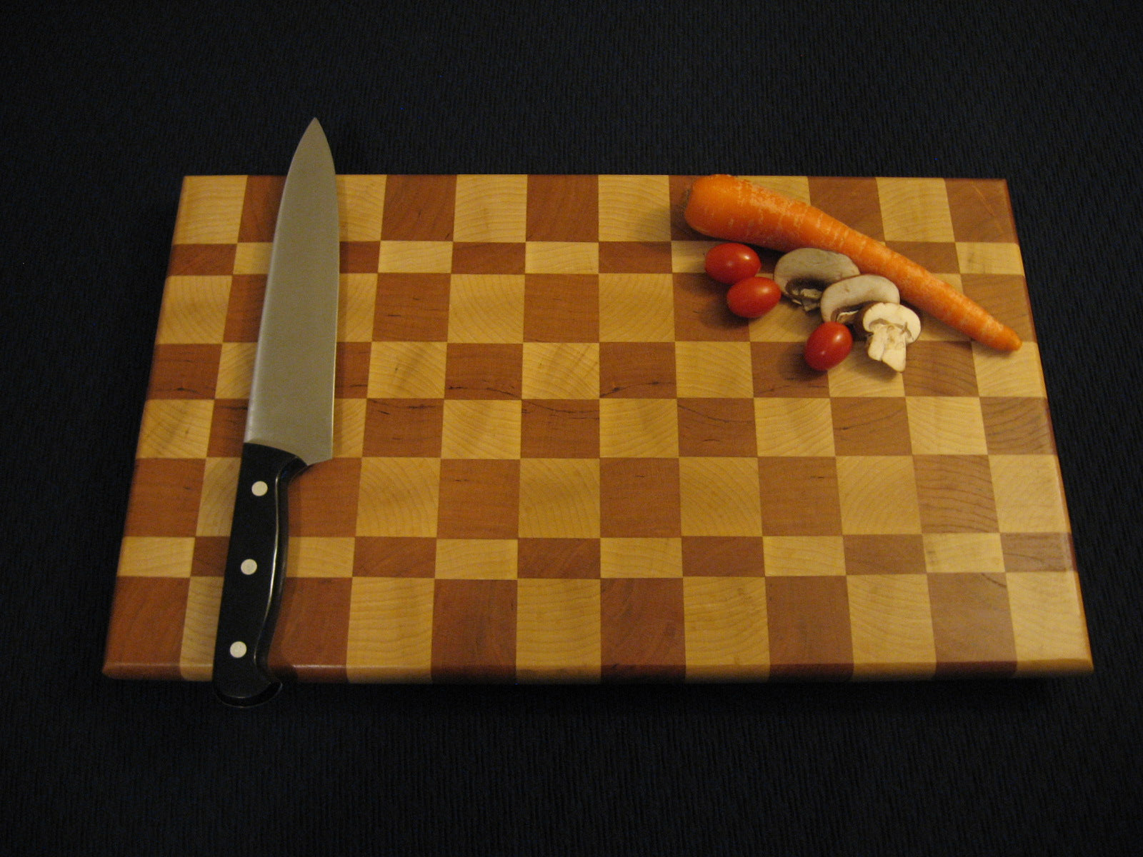 Maple and Cherry Checkerboard End Grain Cutting Board