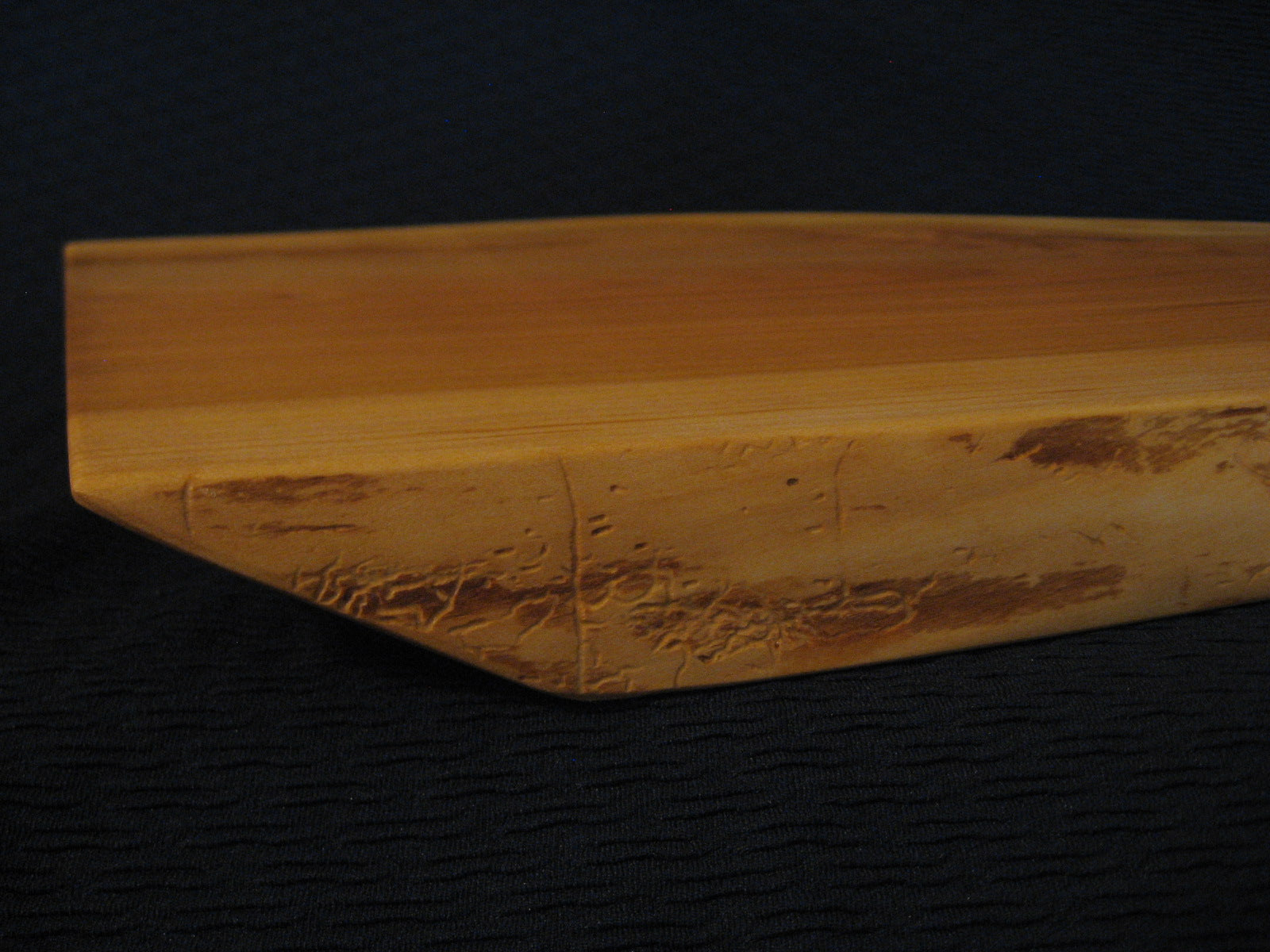 Live Edge Cherry Charcuterie Board.  Textured edge shown.