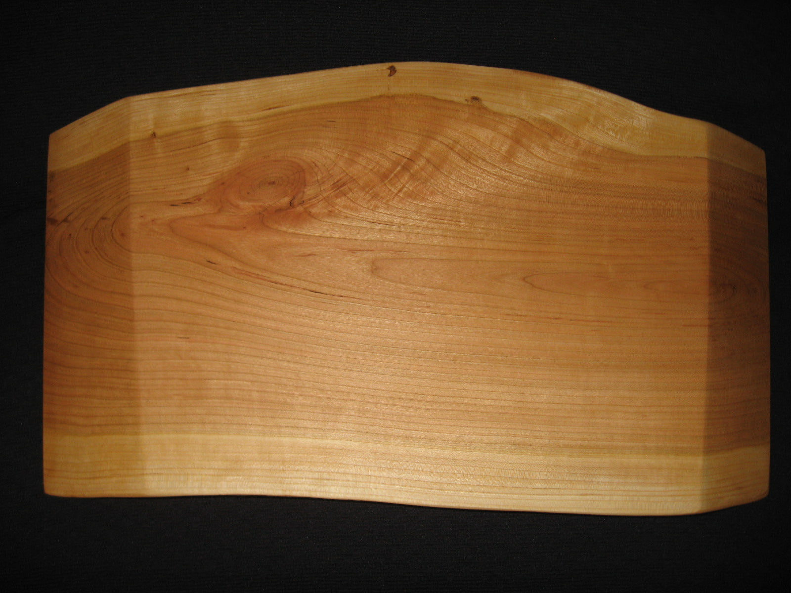 Live Edge Cherry Charcuterie Board.  Back shown.