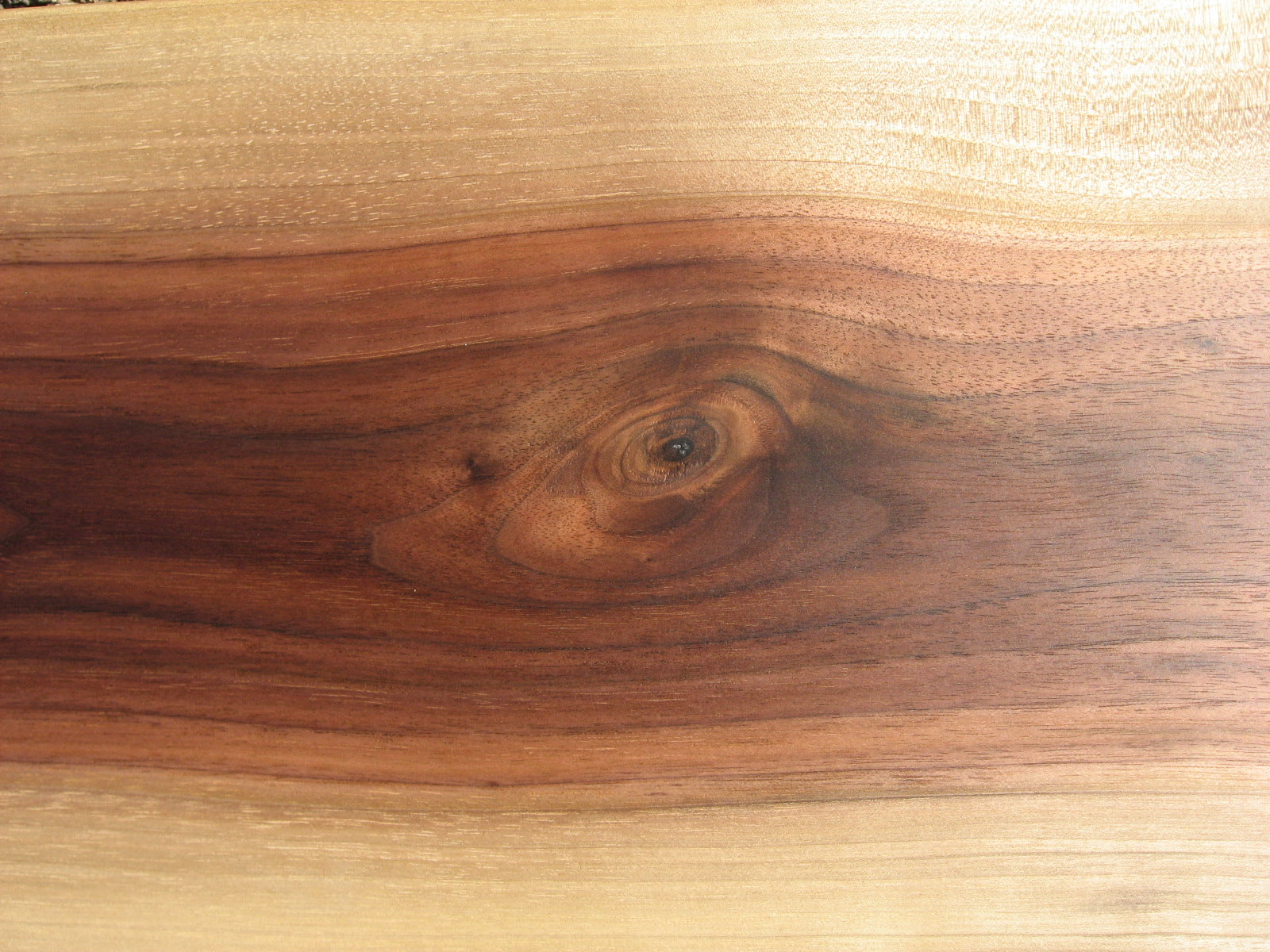 Live Edge Black Walnut Charcuterie Board Serving Tray with Black Metal Handles.  Grain pictured.
