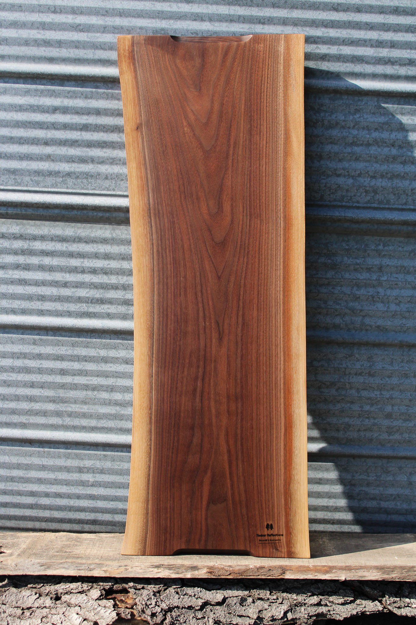 Live Edge Black Walnut Charcuterie Board #4.  Back pictured.