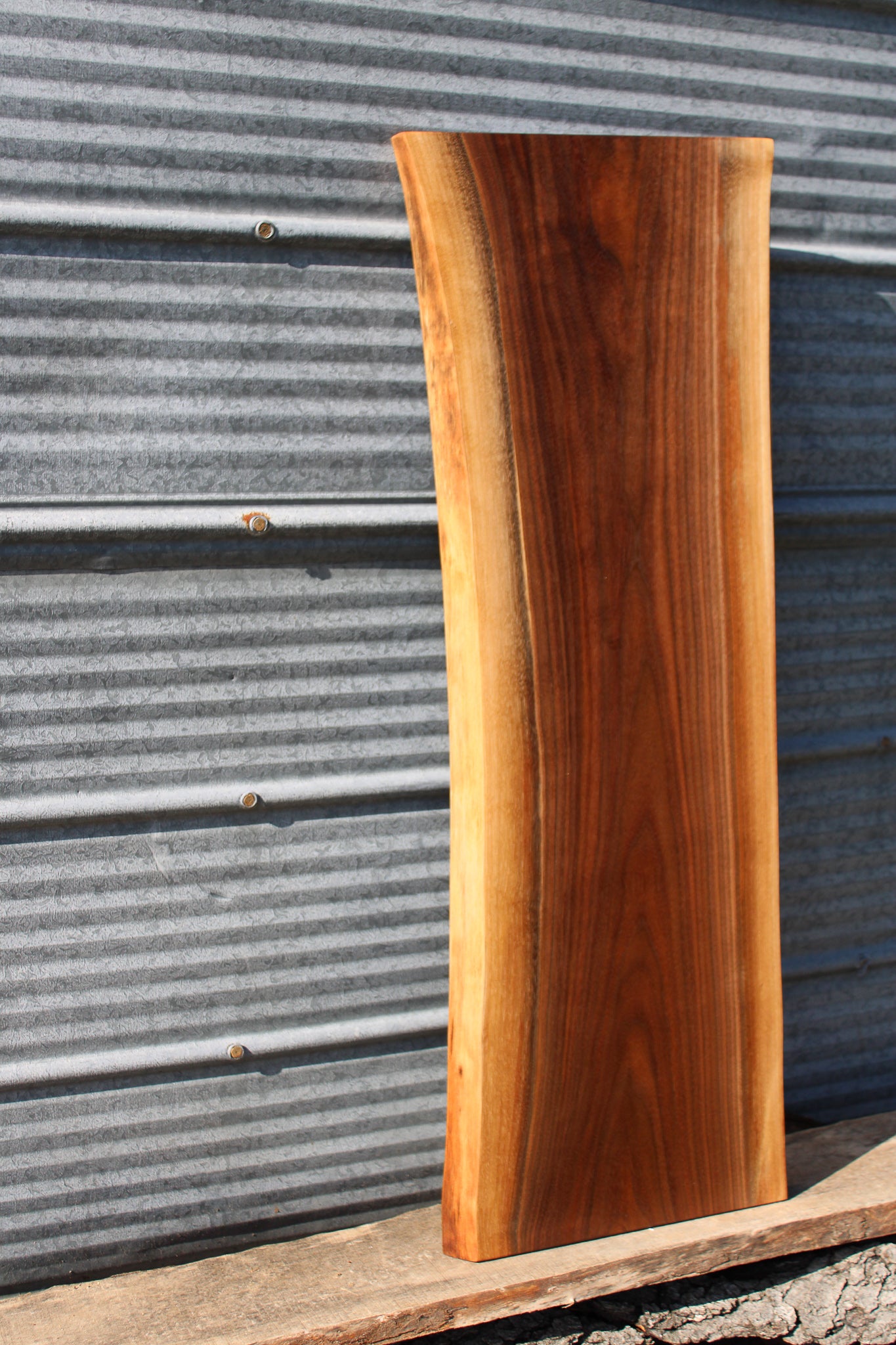 Live Edge Black Walnut Charcuterie Board #4.  Live edge pictured.