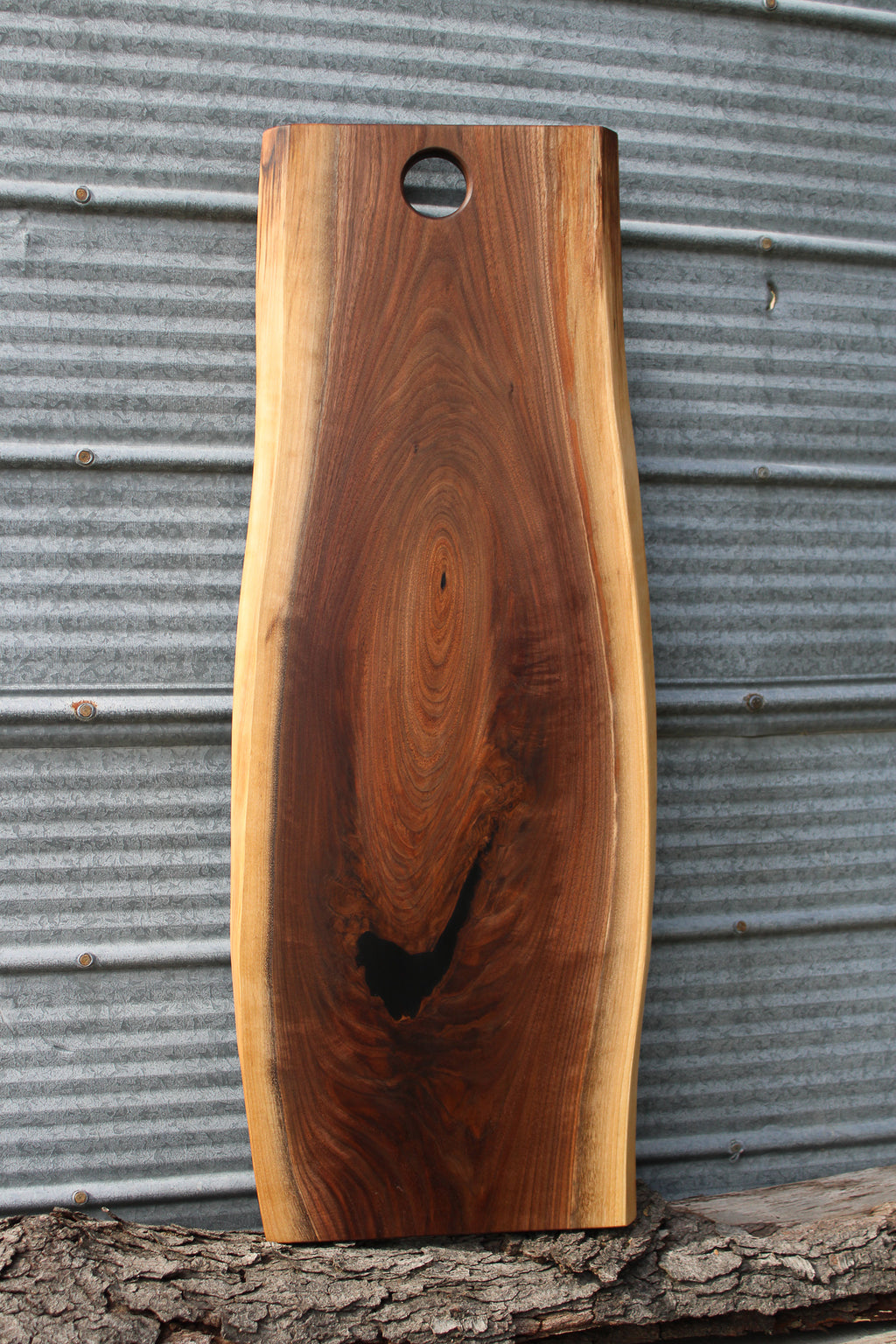 Live Edge Black Walnut Charcuterie Board #5.  Front pictured.