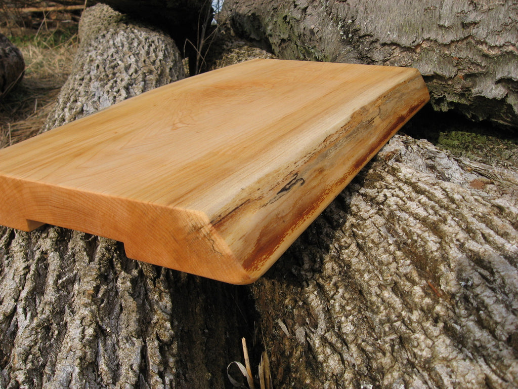 Live Edge Spalted Maple Cutting/Charcuterie/Cheese/Bread/Seving Board.  Carved handle and one live edge pictured.